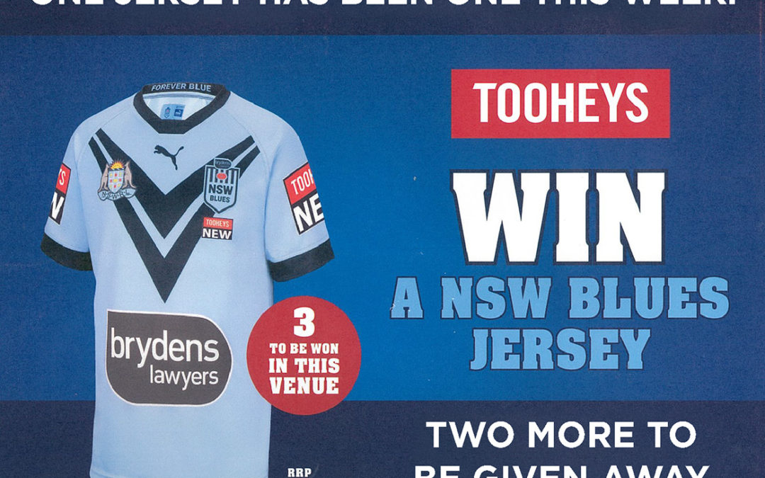 State of Origin – Win A NSW Blues Jersey on Game nights!